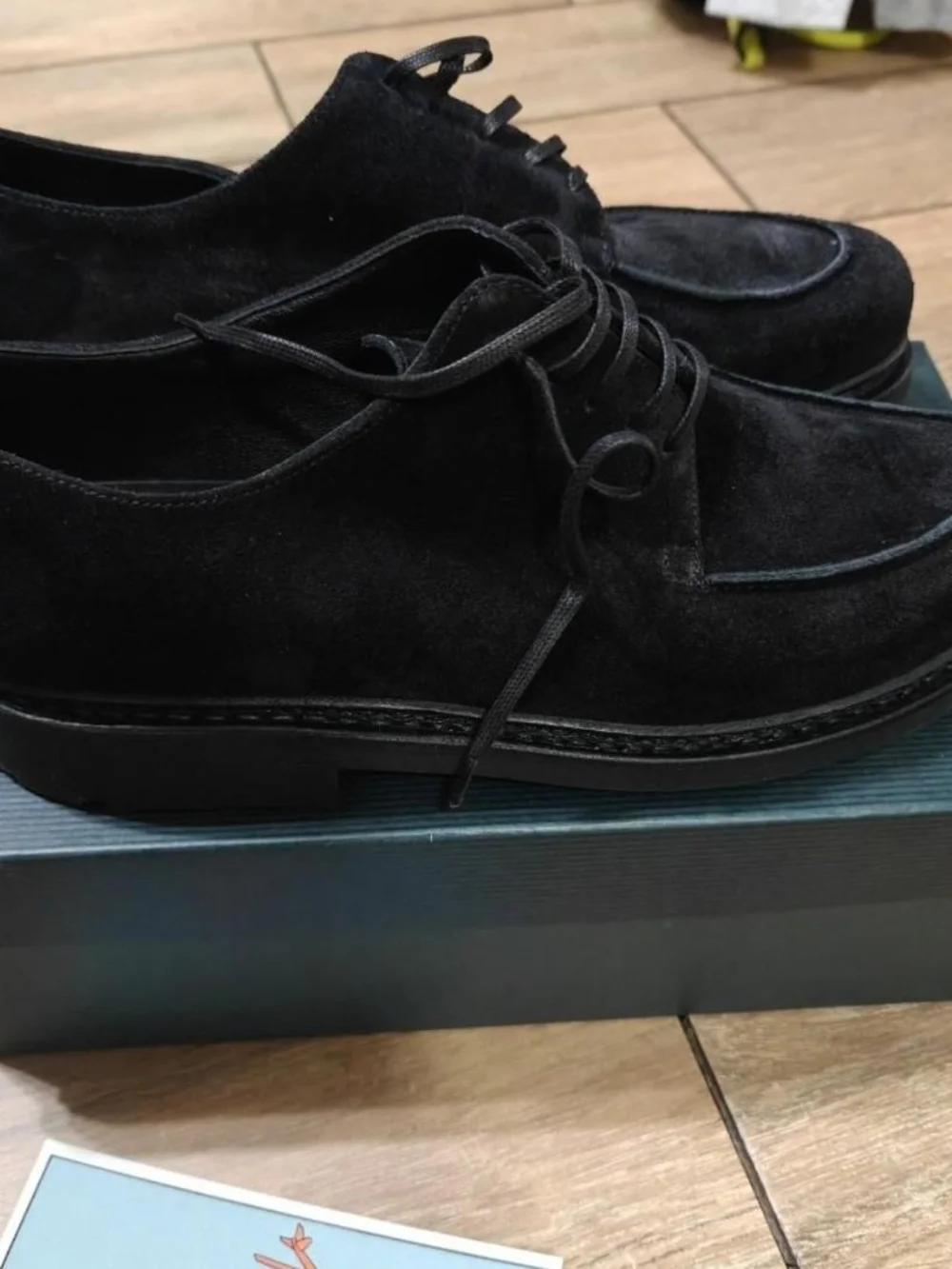 Arpenteur Paraboot Oxfords Black Suede Lace-Up Men’s Derby Shoes 9.5